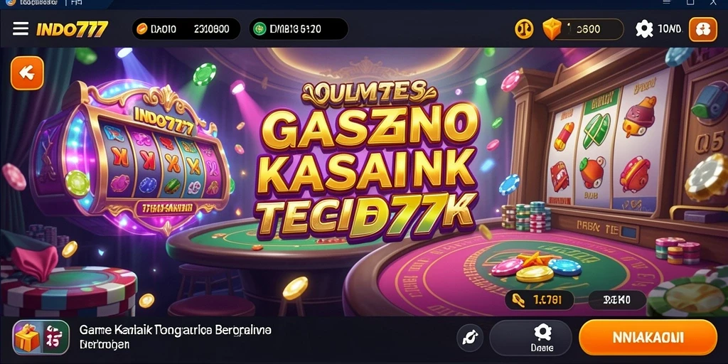 Tampilan gameplay seru di INDO777 dengan berbagai permainan Kasino.