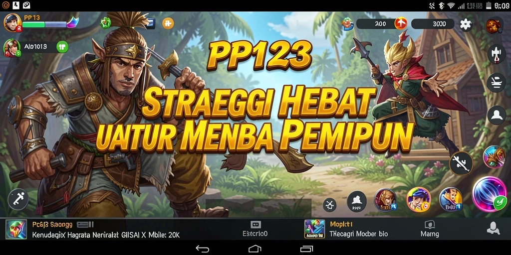 Tampilan gameplay menarik dari PP123 yang menampilkan strategi SLG.