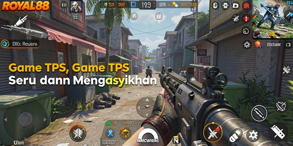 Tampilan gameplay menarik dari ROYAL88 dalam pertempuran TPS yang intens.