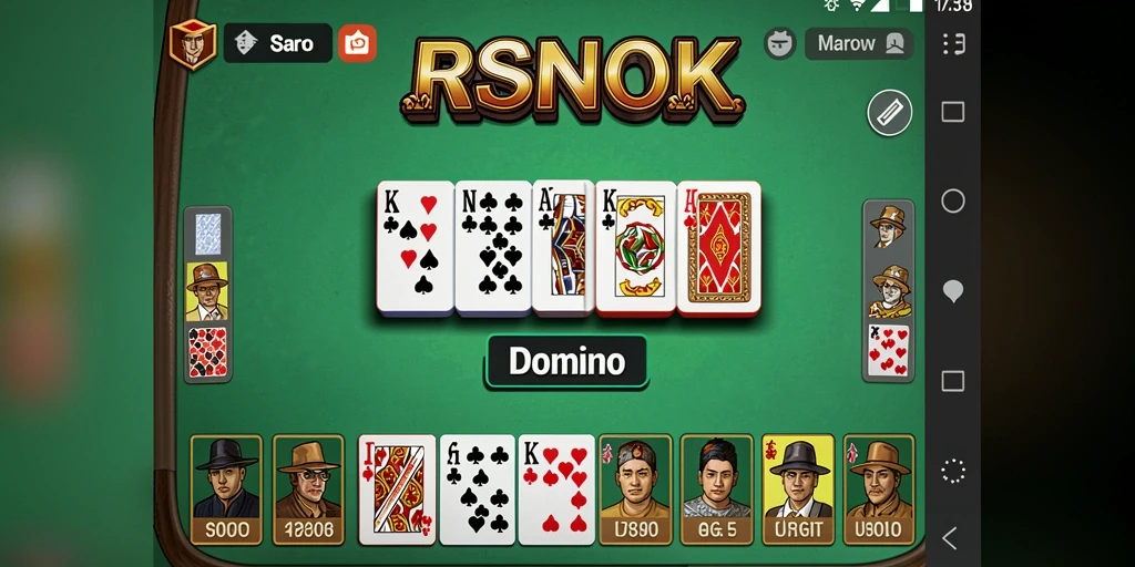 Tampilan menarik saat gameplay RSNOK domino dengan teman.