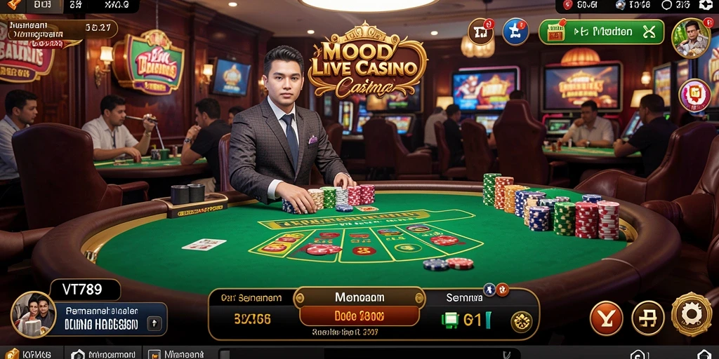 Tampilan gameplay menarik dalam aplikasi Live Casino VT789.