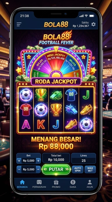 Tampilan utama aplikasi bola88 yang modern dan menarik.